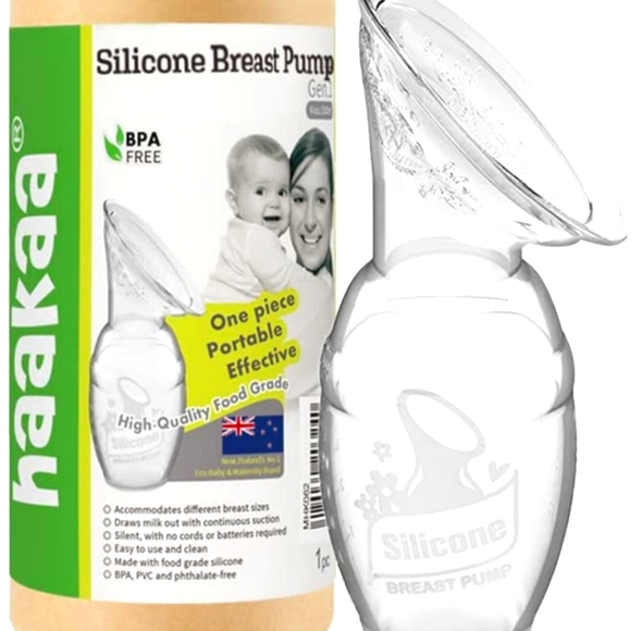 Haakaa Silicone Breast Pump 100% Food Grade Silicone BPA PVC and Phthalate Free - Picture 1 of 4